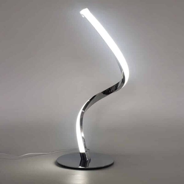 Luminária mesa led espiral curvada
