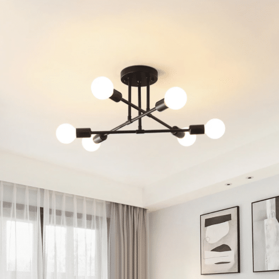 O que é um Plafon? Conheça os tipos de plafon para uma iluminação incrível. 56 plafon moderno thomas edison micaza branco 6 luminaires YustDesign Chandeliers and wall lights on sale and cheap