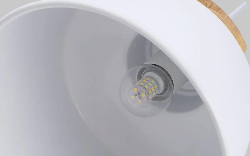 luminaria pendente modermo aluminio colorido branco detalhe madeira micaza 1 luminaires YustDesign Chandeliers and wall lights on sale and cheap