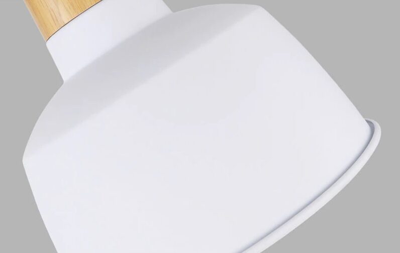luminaria pendente modermo aluminio colorido branco detalhe madeira micaza 2 luminaires YustDesign Chandeliers and wall lights on sale and cheap