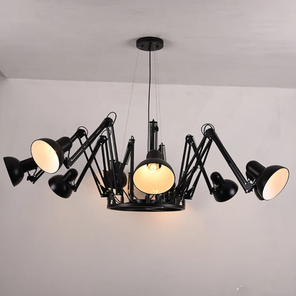 Lustre industrial aranha flexíveis