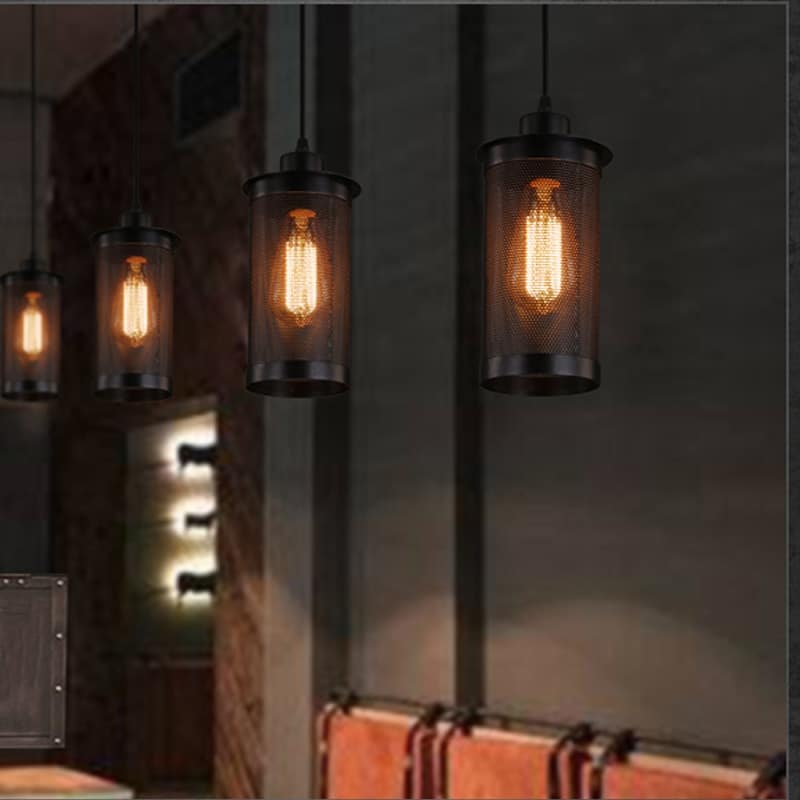Tudo sobre pendente Industrial 6 Lumin ria pendente de ferro industrial l mpada pendente retr americana para restaurante bar caf quarto 2 luminaires YustDesign Chandeliers and wall lights on sale and cheap