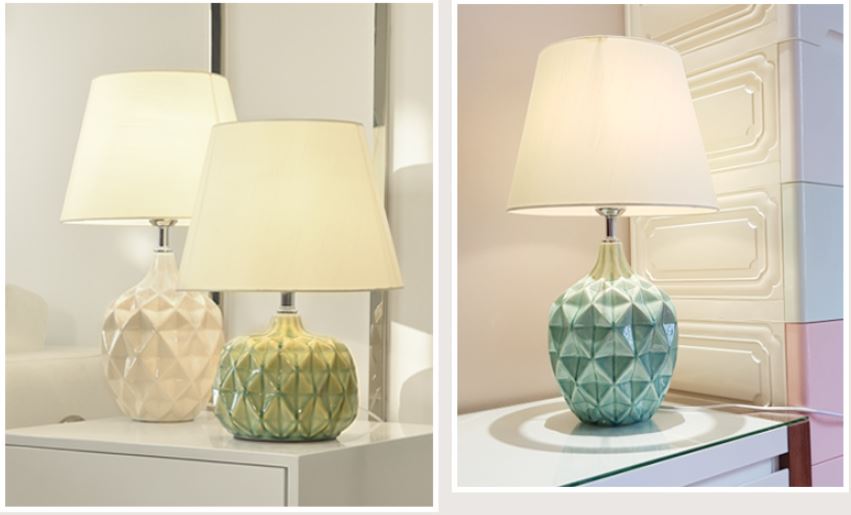 abajur luminaria de mesa ceramica esmaltada cupula conica branca micaza 3 luminaires YustDesign Chandeliers and wall lights on sale and cheap