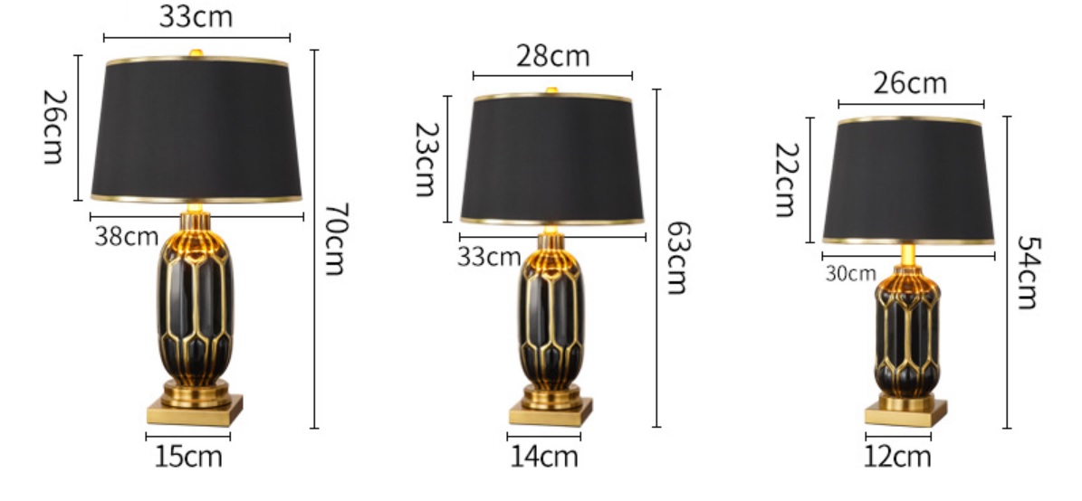 abajur moderno de ceramica verde e listas dourada 70cm altura micaza luminaires YustDesign Chandeliers and wall lights on sale and cheap