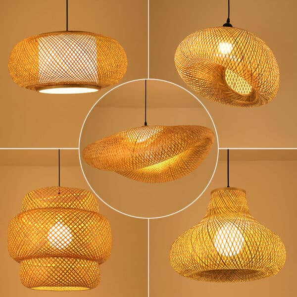 Lustre bambu rattan chapéu - Image 3