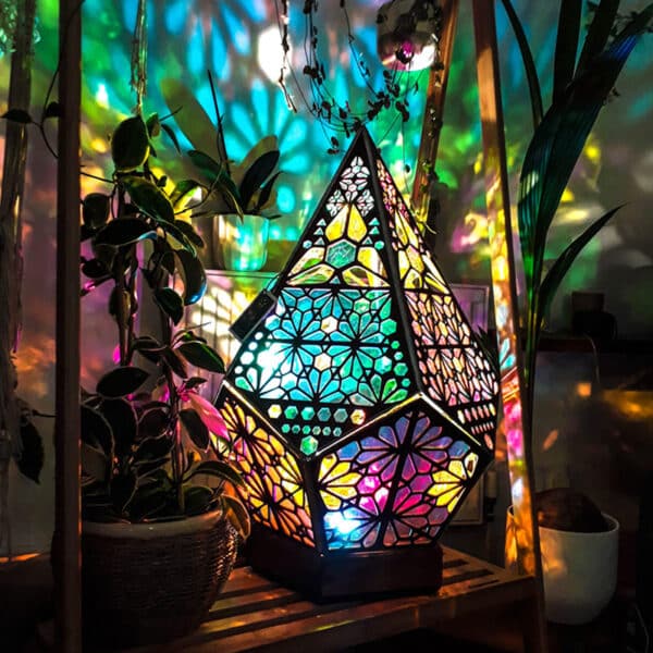Abajur com luz led de projeção