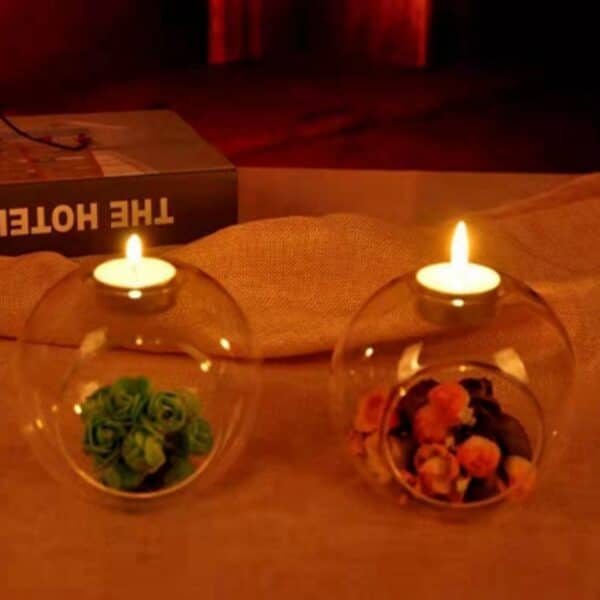 Castiçal redondo de vidro para velas - Image 2