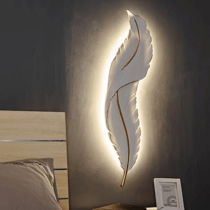 O que são arandelas? 2 Interior n rdico decorativo moderno quarto l mpada de luxo conduziu a pena arandelas parede cabeceira luminaires YustDesign Chandeliers and wall lights on sale and cheap