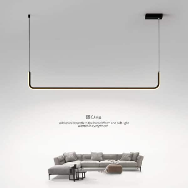 lustre curvas tubular minimalista - Image 2