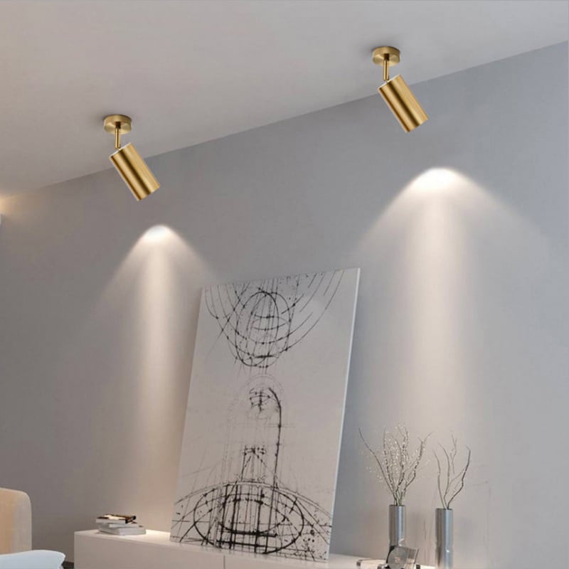 Como usar luminárias de trilho com spots 11 Gu10 trilho de acompanhamento ilumina o com pista dourado preto e branco para teto loja roupas 2 luminaires YustDesign Chandeliers and wall lights on sale and cheap