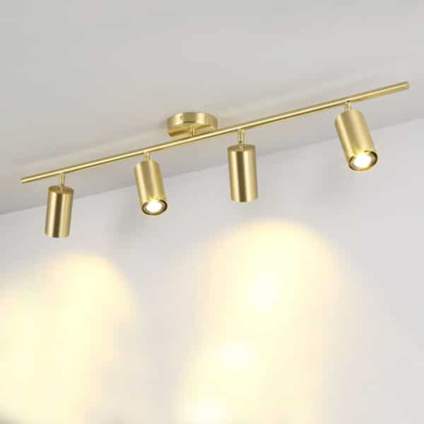 spot trilho dourado spot de led