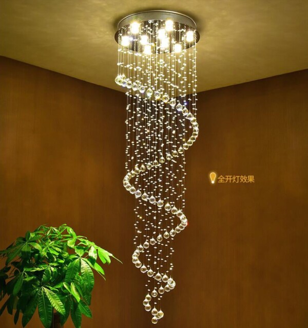 Lustre espiral cristal gota - Image 4