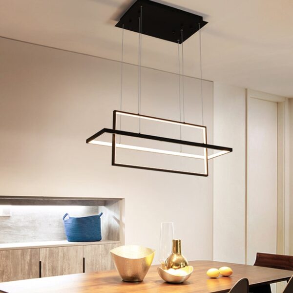 Lustre minimalista retangular vazado - Image 3
