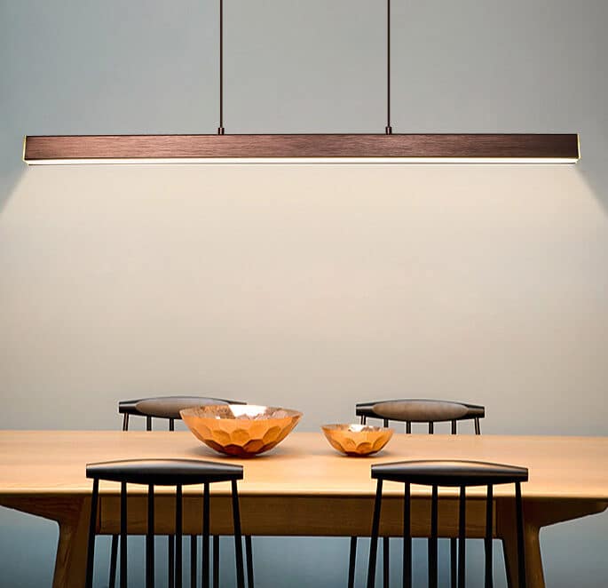 Como escolher luminária pendente? 16 Pendente retangular clean led miresa