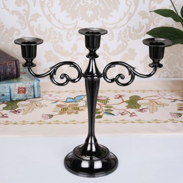 Candelabro metal banhado p/ 3 velas - Image 3