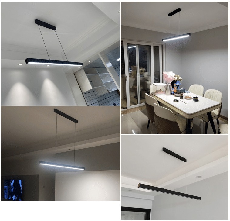 Como escolher o pendente ideal para a sala de jantar? Conheça diferentes modelos e estilos para compor sua mesa. 70 pendente retangular minimalista luz de led micaza luminaires YustDesign Chandeliers and wall lights on sale and cheap