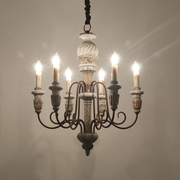 Lustre de madeira com ferro - Image 2