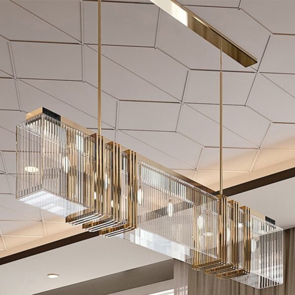 Miresa Lustre contemporâneo retangular acrílico