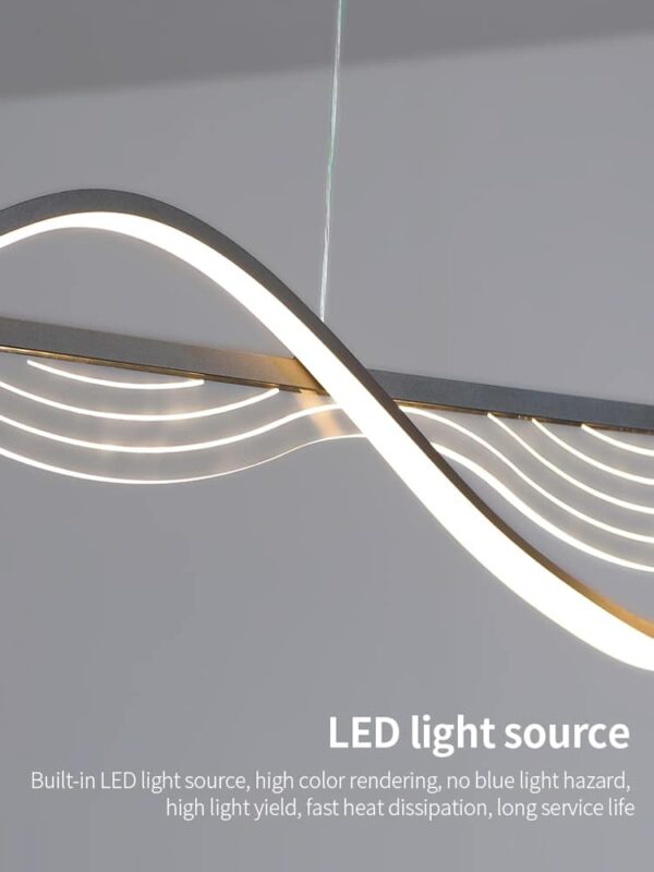 Lustre retangular minimalista alumínio - Image 4