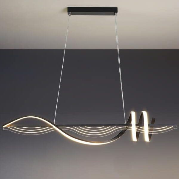 Lustre retangular minimalista alumínio