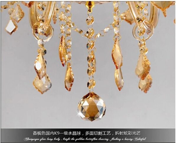 Lustre cristal champagne - Image 3