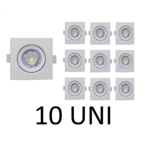 Miresa-Kit-10-Spot-Led-5w-Quadrado-Branco-Frio-Quente-Embutir-gesso-dry-wall-acartonato