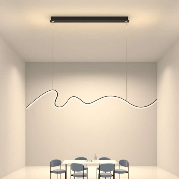 Lustre linhas orgânicas minimalista