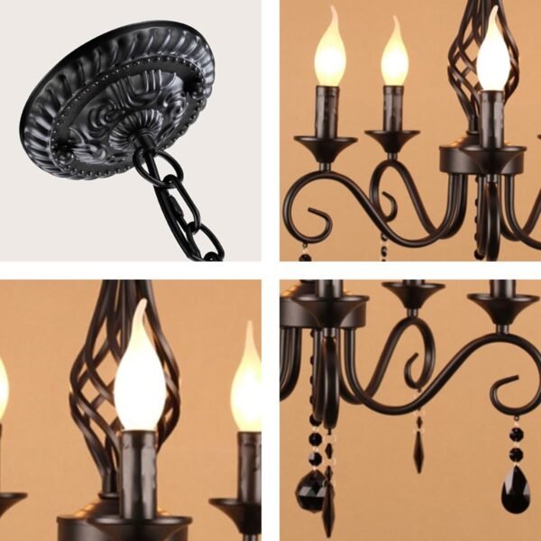 Lustre preto provençal cristal - Image 4