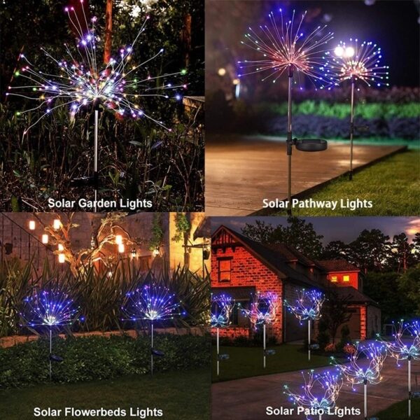 Finco jardim luz solar fogos artifício - Image 2