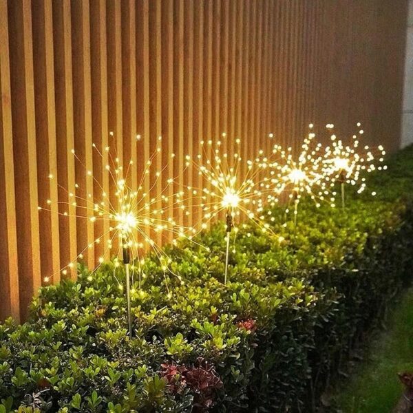 Finco jardim luz solar fogos artifício