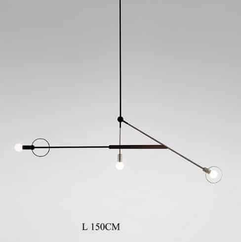 Como escolher o pendente ideal para a sala de jantar? Conheça diferentes modelos e estilos para compor sua mesa. 34 lustre minimalista aluminio preto duas 150cm cupulas luminaires YustDesign Chandeliers and wall lights on sale and cheap
