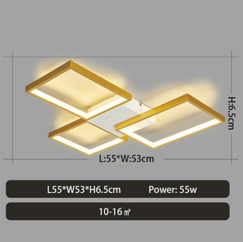 O que é um Plafon? Conheça os tipos de plafon para uma iluminação incrível. 38 miresa luminaria sobrepor plafon aluminio retangular vazado dourado de led 55w 1 luminaires YustDesign Chandeliers and wall lights on sale and cheap