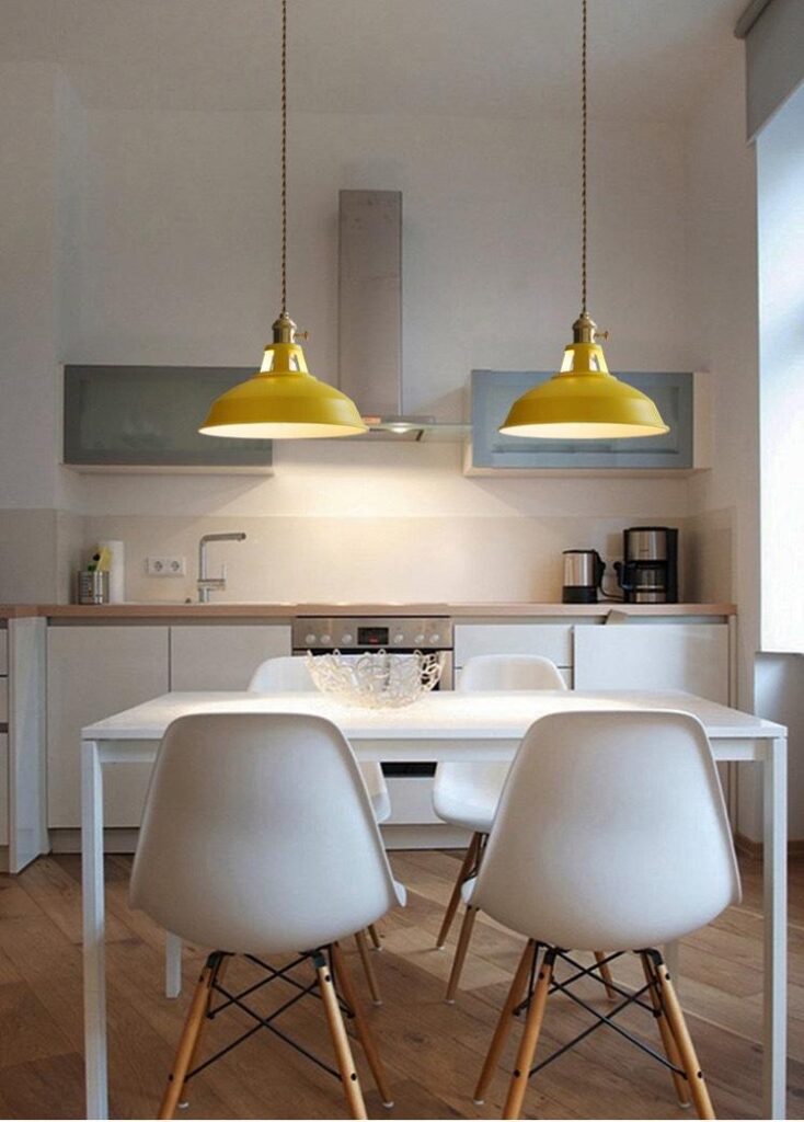 Luminária pendente: onde você pode coloca-los em sua casa? 2 pendente idustrial vintage amarelo para mesa de cozinha e sala de jantar miresa luminaires YustDesign Chandeliers and wall lights on sale and cheap