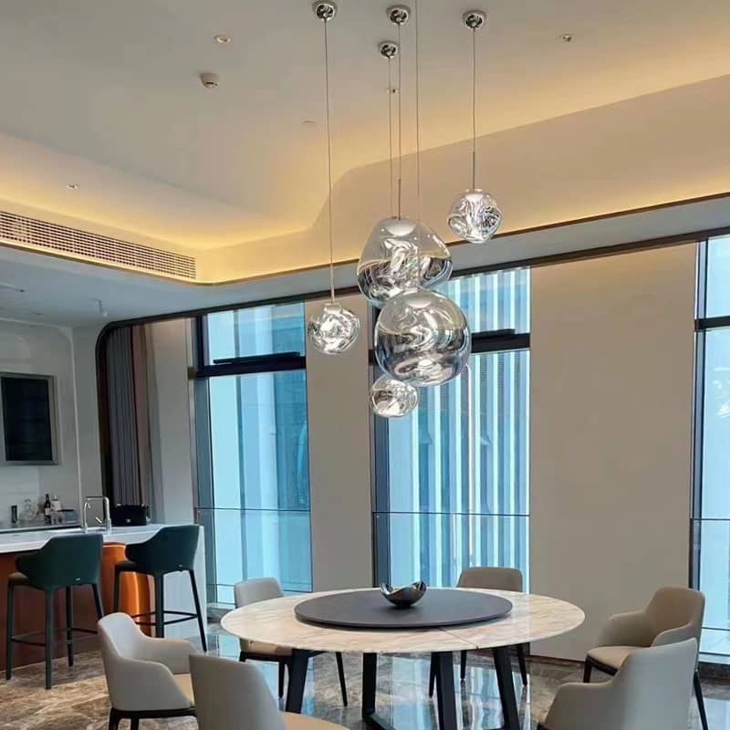 Luminária pendente: onde você pode coloca-los em sua casa? 5 Nordic lava lustres para sala de jantar lustre teto moderno pvc led cozinha arte decora o 1 luminaires YustDesign Chandeliers and wall lights on sale and cheap