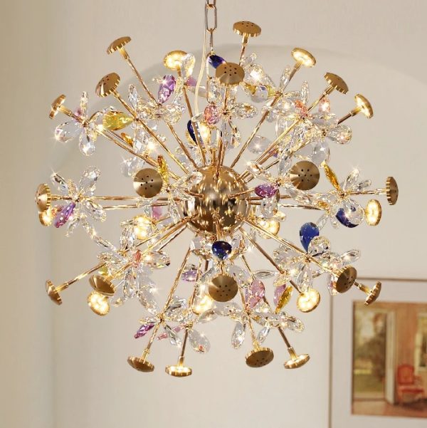 Lustre Dourado Replica Dandelion Estrela