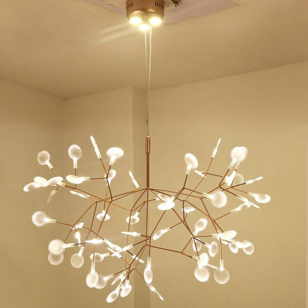 Lustre galho de arvore com spot de led