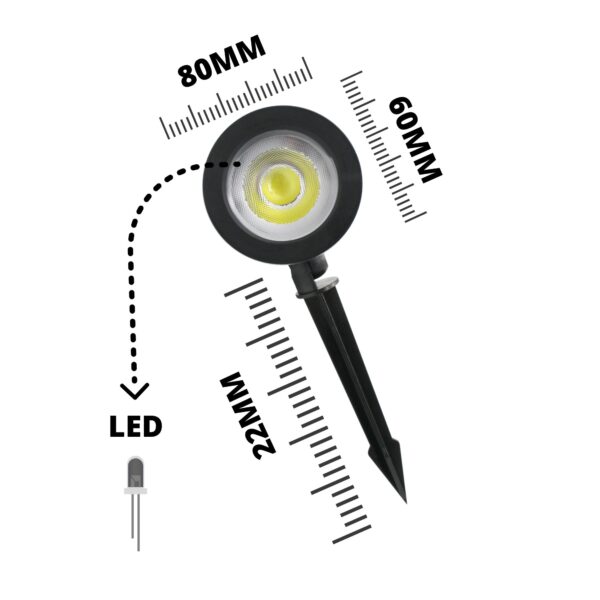 Conjunto com Kit 5 Espeto Jardim Led 5w - Image 3