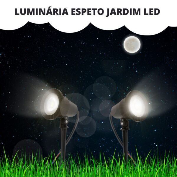 Conjunto com Kit 5 Espeto Jardim Led 5w