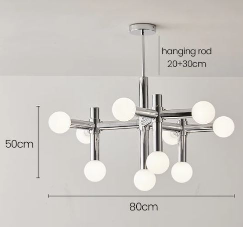 lustre moderno minimalista cromado marca miresa luminaires YustDesign Chandeliers and wall lights on sale and cheap