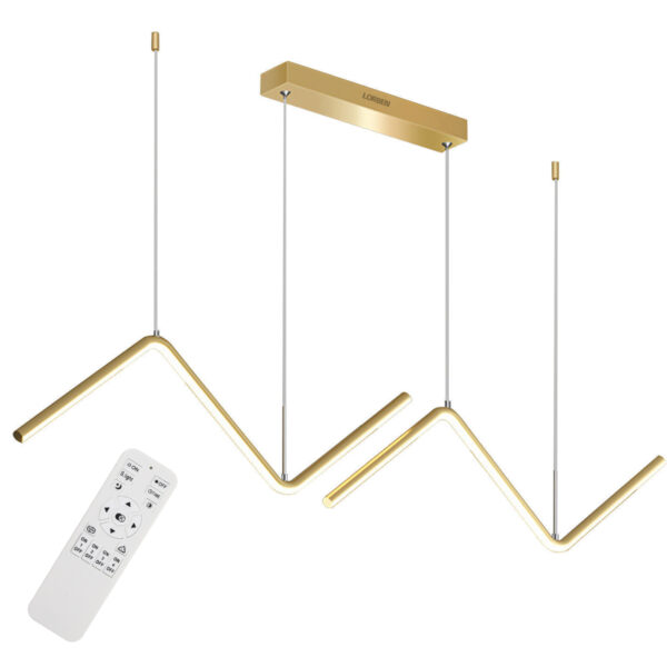 Lustre minimalista Zig-Zag led Controle Remoto