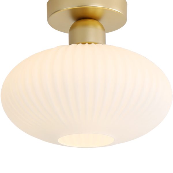 Plafon vidro branco plissado
