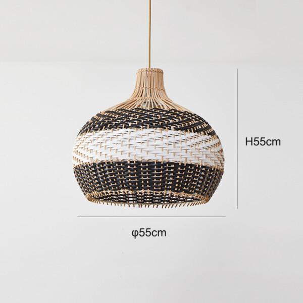 Pendente vintage retro rattan - Image 4