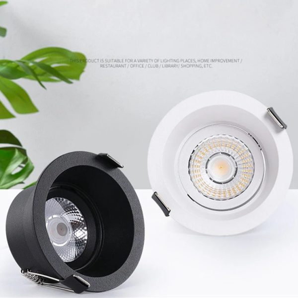Spot redondo led anti-reflexo