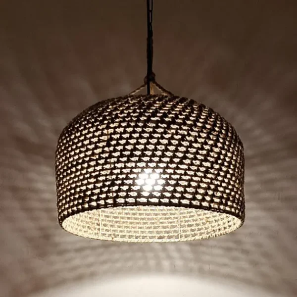 Pendente Corda Cânhamo Vintage Leste Asiático