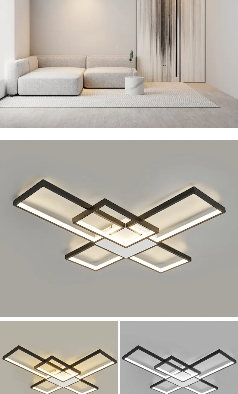 Luminária Sobrepor Minimalista Quadrado Alumínio Vazado Com Luz de LED 9 Hae91a3be61cd44f7bd6795c7e0acc368o luminaires YustDesign Chandeliers and wall lights on sale and cheap