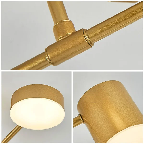 Plafon Preto ou Dourado Moderno Com Spot De Led - Image 3