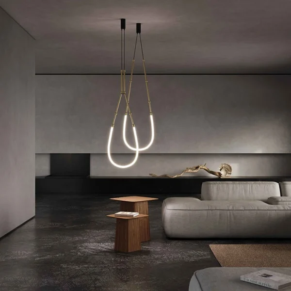 Lustre Minimalista Para Teto Duplo (Duplex) - Image 3