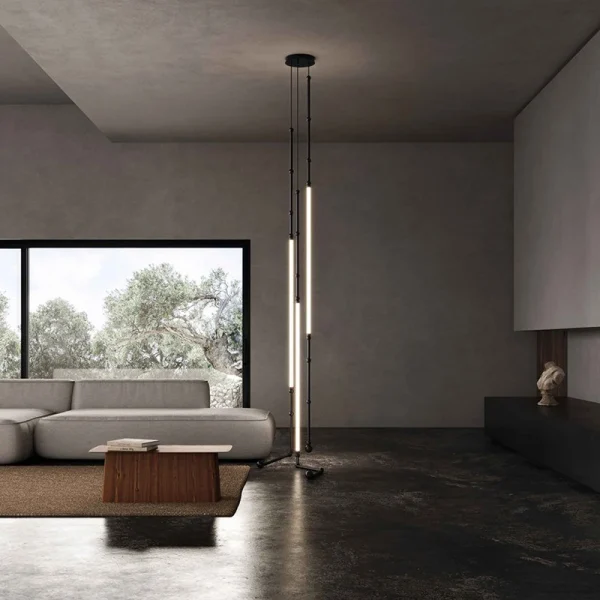 Lustre Minimalista Para Teto Duplo (Duplex)