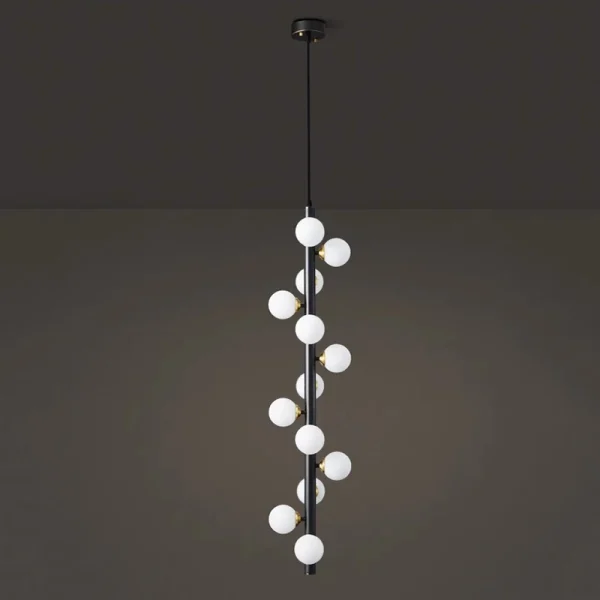 Pendente Moderno Molécula Bola De Vidro Branca Leitosa - Image 4