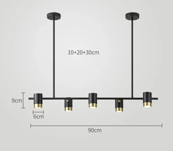 Lustre retangular com spot de LED - Image 2